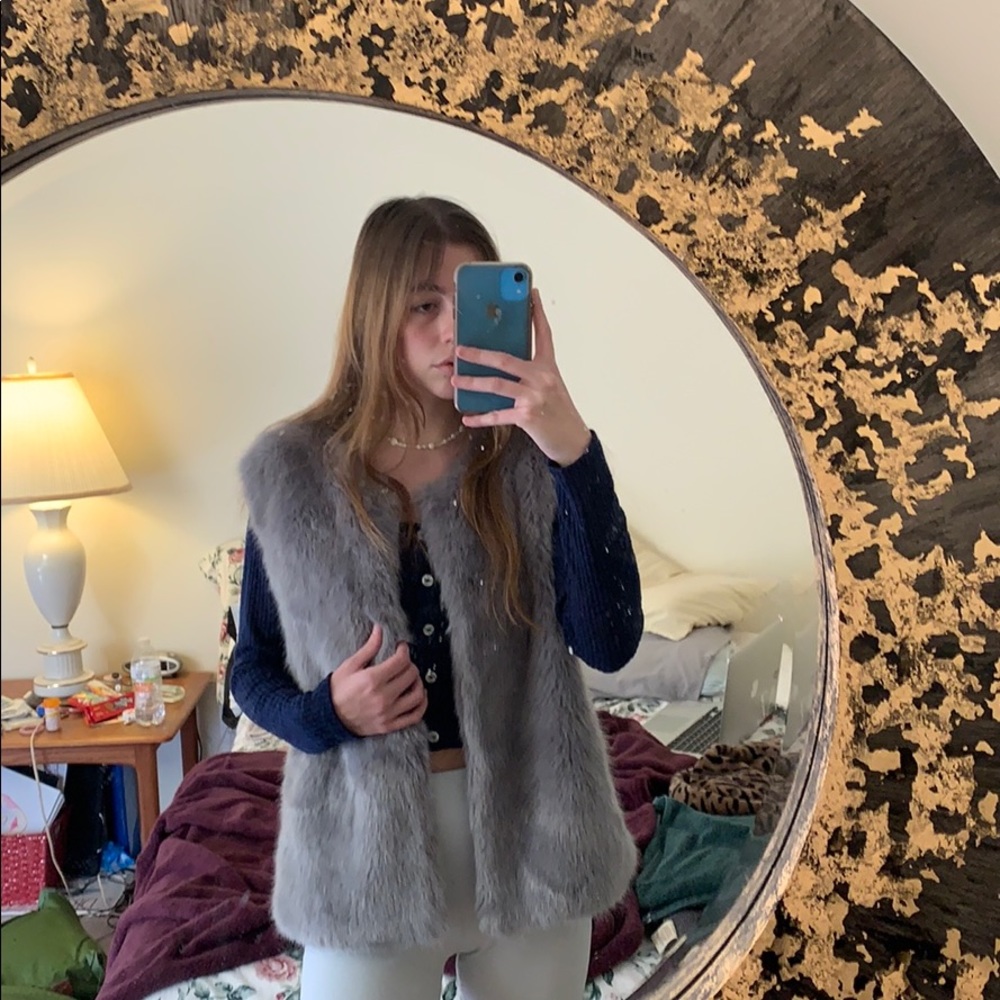 Top shop faux fur coat
